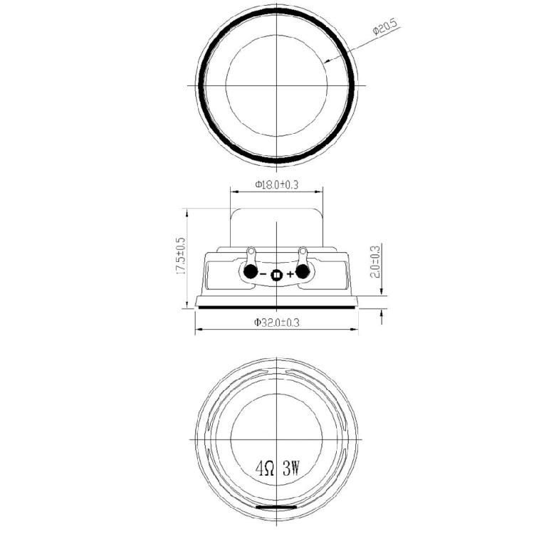 3W Internal Magnetic Loudspeaker 30mm Speaker 4Ohm Perfect for Music Enthusiasts