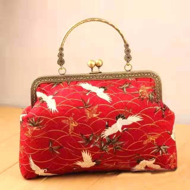 Handgefertigte Stoff Chinesische Goldtasche tragbare Messenger-Kette Schneiden Salon Teambuilding-Klasse Lehrmaterialtasche
