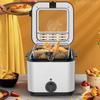 2.5L Large Capacity Mechanical Temperature Knob Fried Fryer With Stainless Steel Basket Smart Electric Deep Fryer Oil Fryer
