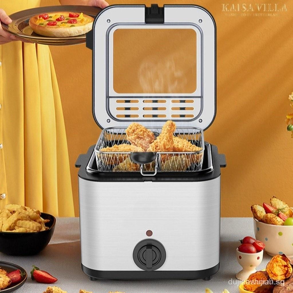2.5L Large Capacity Mechanical Temperature Knob Fried Fryer With Stainless Steel Basket Smart Electric Deep Fryer Oil Fryer