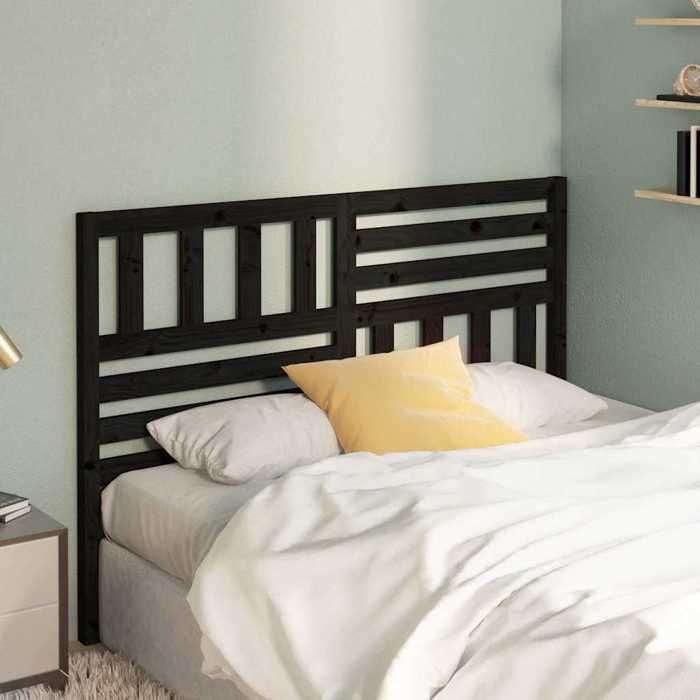 Maison Exclusive - Tête de lit Noir 126x4x100 cm Bois massif de pin