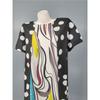 Foreign Trade Order Plus size Style Polka Dot Abstract Short sleeve Personality Elegant Casual Slimming Meat Covering Loose Fashion Dress