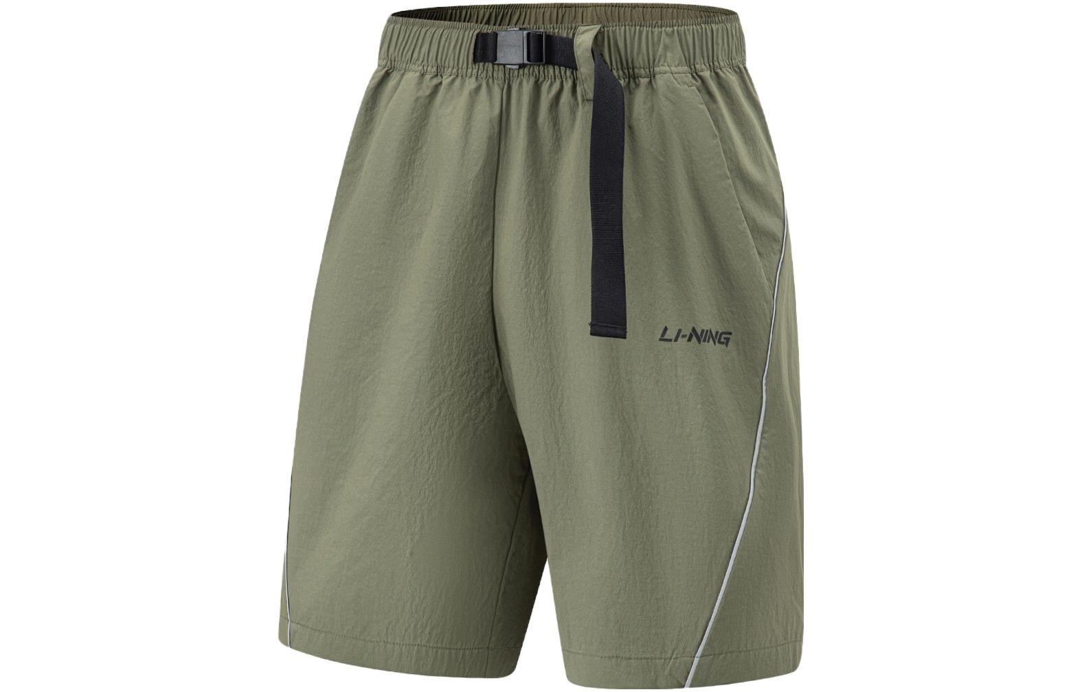 Li Ning Fitness Series Sports Shorts Men s Army Canvas Green AKSU603-5 M