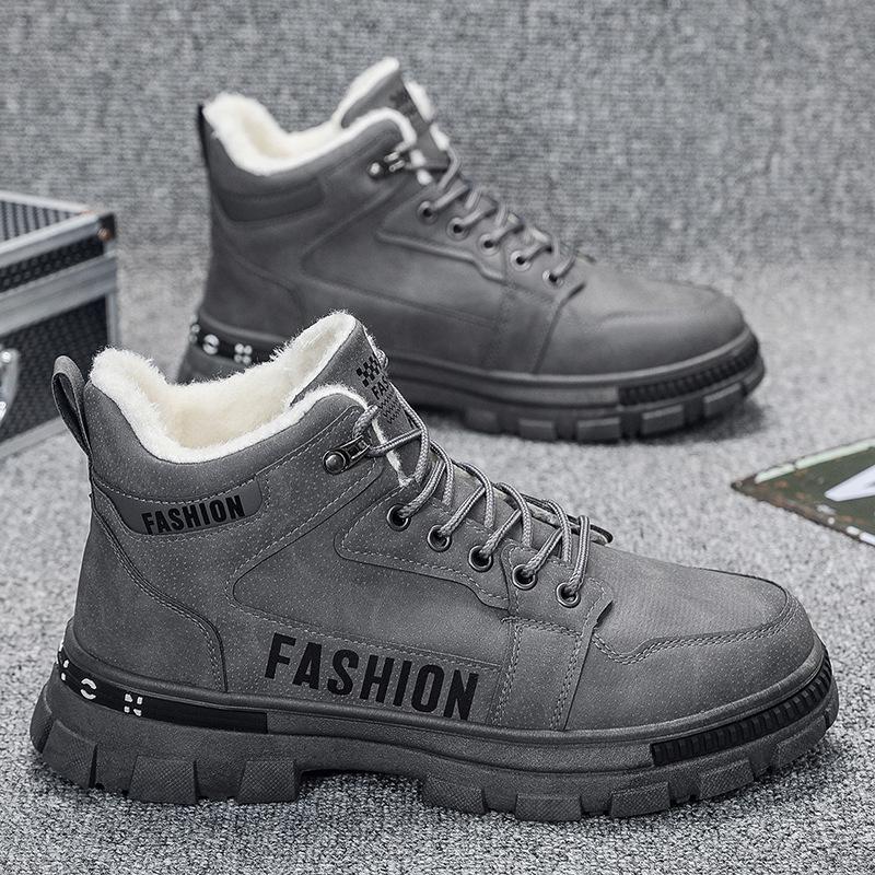 CM men's shoes fleece thickened warm cotton shoes new winter sports non-slip Martin labor insurance shoes