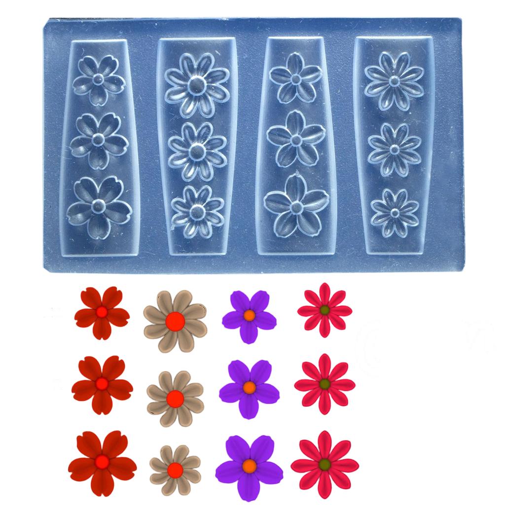 3D Schnitzblume Nagelkunst Form Silikonvorlage für DIY Florale Resin Designs und Kreative Nageldekorationen