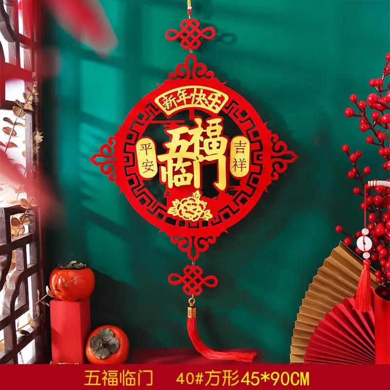 

Китайский иероглиф Красные подвесные кисточки Украшения Традиционный весенний фестиваль Подвеска Домашние подарки Популярный винтажный счастливый Новый год