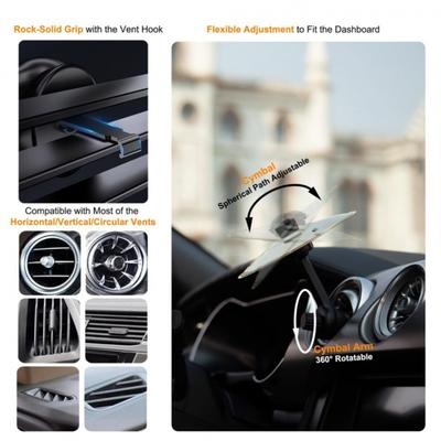 Yousheng 1/2Pcs Mini Car Cymbal Air Vent Automotive Dashboard Symbol Drum Crash Cymbal with Drumsticks Musical Instrument Music Lovers Drummers Gift