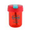 DOSJJIASL 300ml Portable Water Bottle with Straw, Wide Mouth with Plastic Lid, for Office, Student, School, Sports, and Gym Use, Red