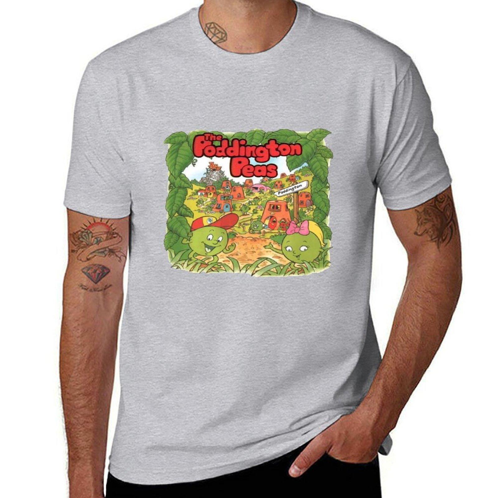 

The Poddington Peas - Retro Children s TV T-Shirt blanks funnys workout shirts for men M