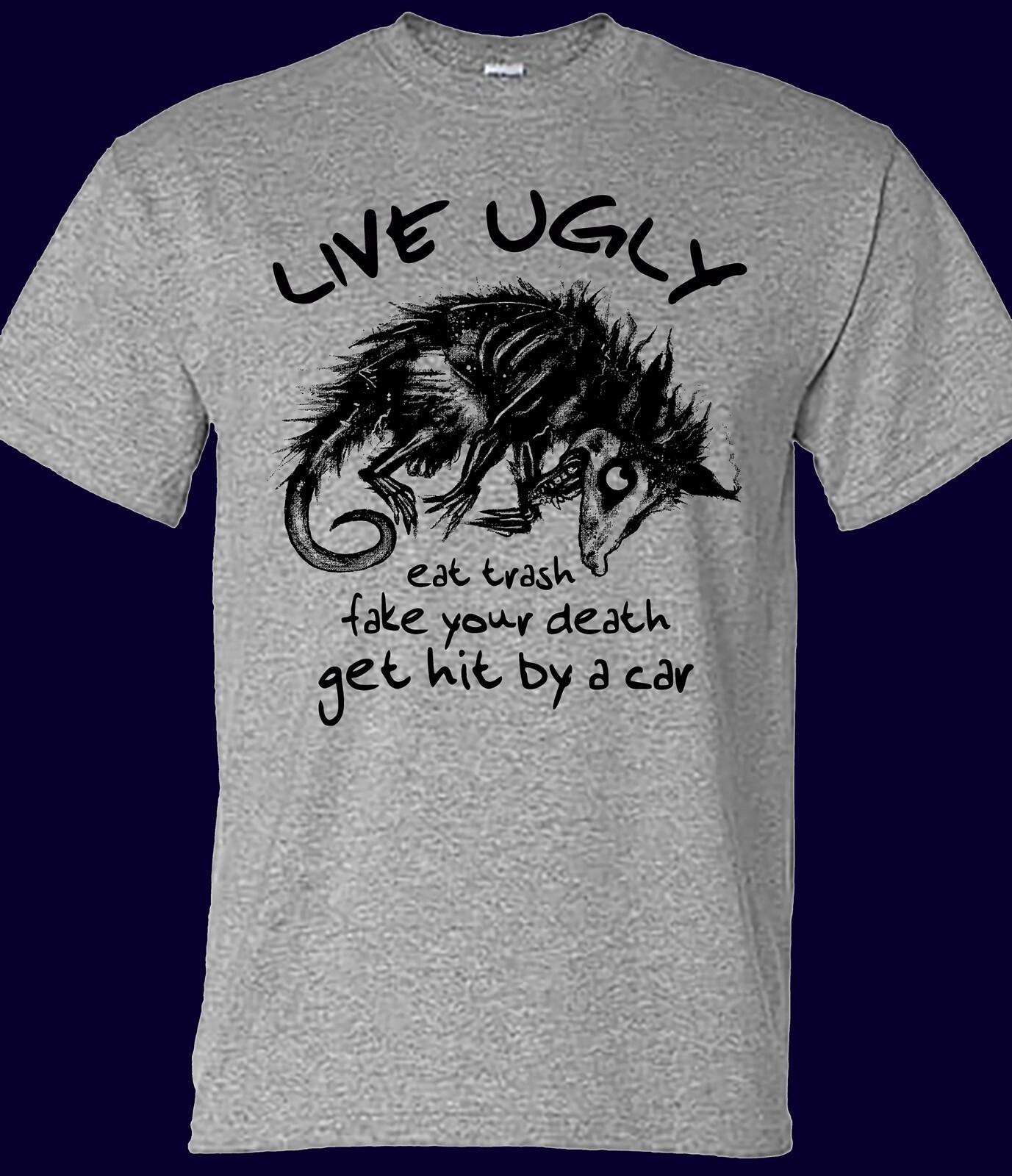 Live Ugly Eat Trash Possum T-shirt S разноцветный