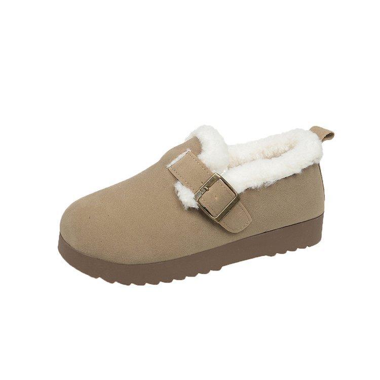 

Soft leather version~ retro velvet Boken shoes 2025 autumn and winter new fashion versatile casual warm fluffy shoes women 35