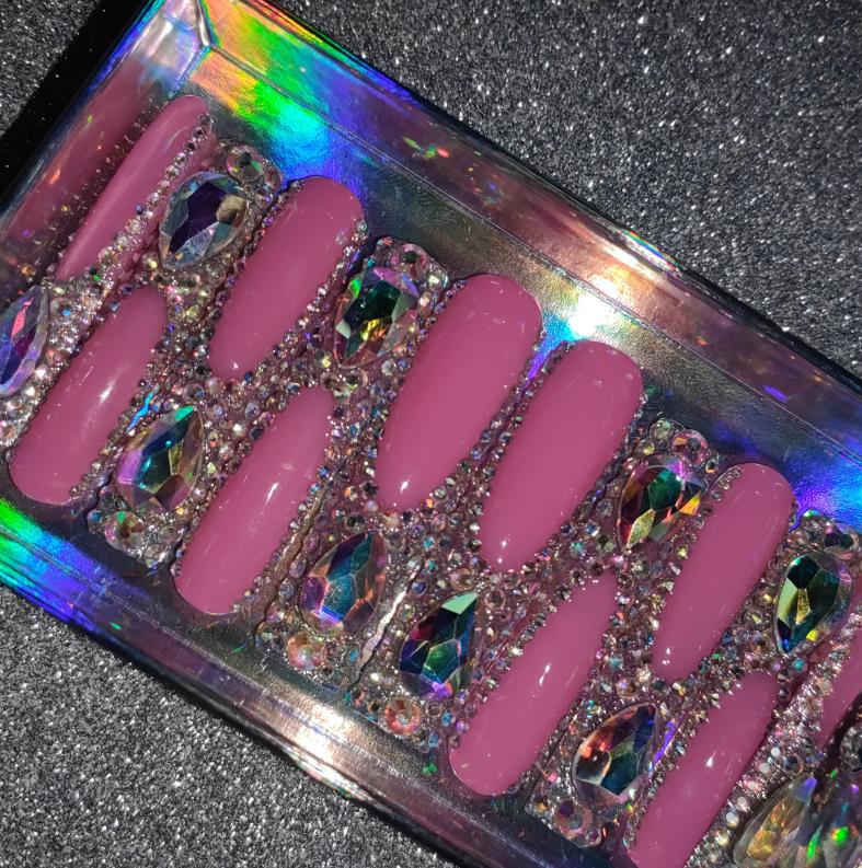 Thick and Hard Artificial Fingernails Square and Long Manicure False Nails with Glue Stickers Press on Nails