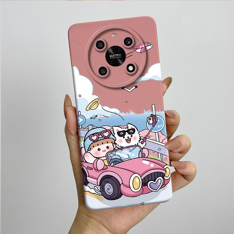 For Honor X9 4G 5G / Magic 4 Lite 4G 5G Phone Case ANY-NX1 LX1 LX2 LX3 Soft Silicone Sweet Painted Cover Cute Printed Casing
