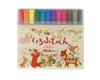 Kokuyo Color Brush Pen Set Pinselstift Mehrfarbig 12 Farben B, Wasserbasiert KE-AC34-12B,