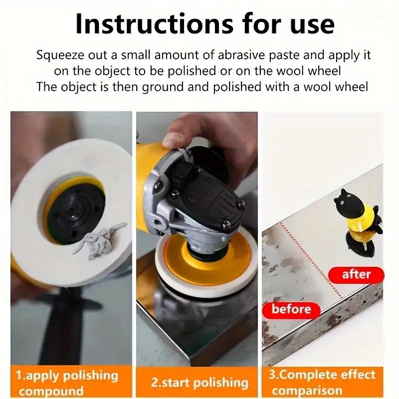 1 Stück/5/10 Stück 4 Zoll Filz-Polierscheibe, Polierscheibe, Metall Aluminium, Edelstahl, Schmuck, Holz, Glas Polierscheibe