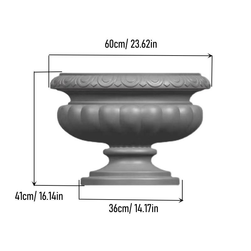 

Форма для кашпо ChuMu из прочного АБС-пластика, многоразовые формы для урн для домашнего садоводства, украшение для переднего и заднего двора, для рассады, 42 см и 60 см 60*41cm