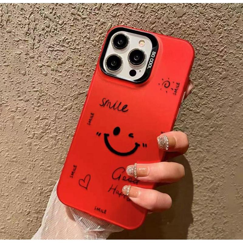 The New Fashionable Smiley Face Is Suitable for Iphone16 Mobile Phone Case Apple 15promax/14 Anti-drop 13pro12 Trend