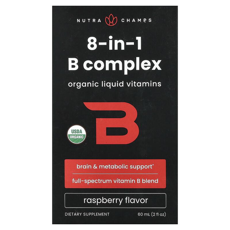 8-In-1 B Complex, Raspberry, 2 Fl Oz (60 Ml)