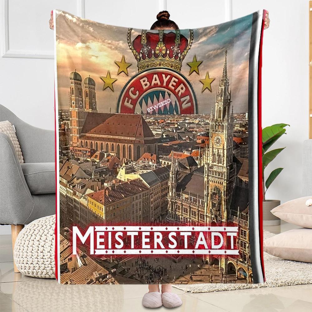 Bayern Munich Blanket Warmthful Decor Great for Office Chair Sofa Bedding All-Season Use Stylish Decor Ideal Gift For Birthday Valentine'S Day