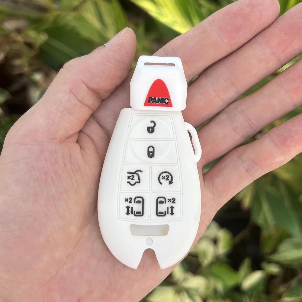 7 Buttons Silicone Car Key Cover Case Skin for Jeep Commander Dodge Grand Caravan Chrysler Grand Voyager Town Country Remote Set