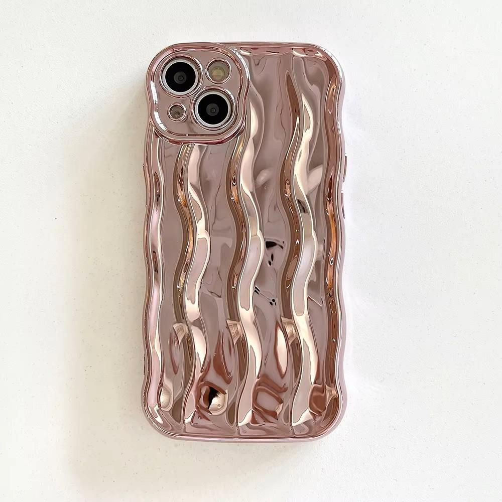 3D water ripple pattern Phone Case For iPhone 17 16 15 14 13 Pro Max 14promax 14pro Soft Shockproof Back Cover