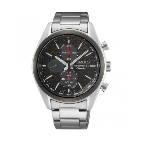 Watch - SEIKO - SSC803P1 - Solar - Waterproof 10 ATM - Sapphire Crystal - Black Leather