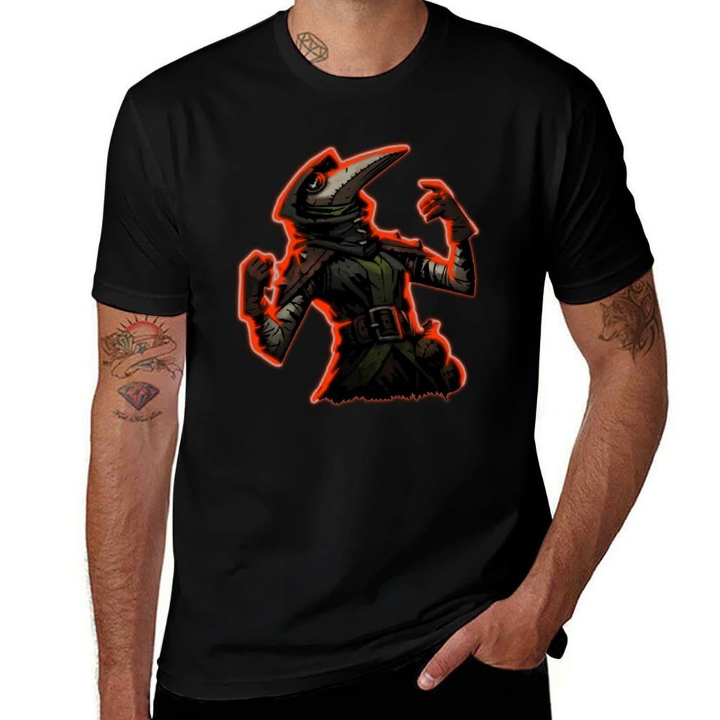 Darkest Dungeon Plague Doctor T-Shirt Standard Passform Einfarbiges T-Shirt
