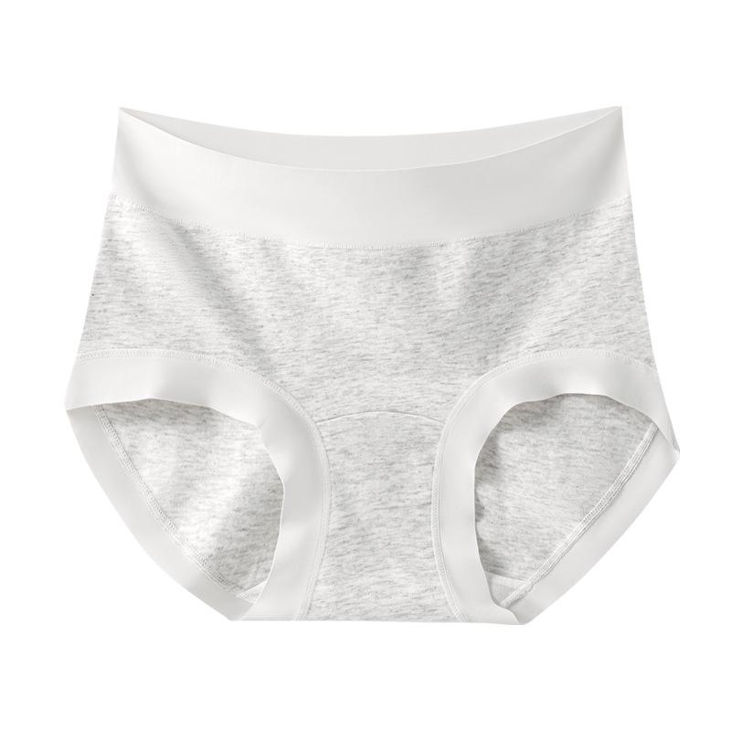 Women s Seamless High-Waisted Cotton Antibacterial Tummy Control Panties M (40-50 kg)