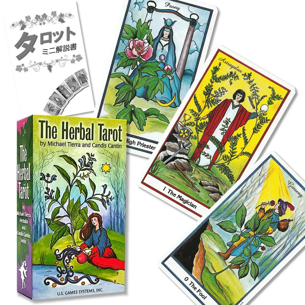 The Herbal Tarot, Tarot Reading Instructions, Japanese Instruction Manual Included, Authentic Tarot, 78 Cards, Herbal Rider-Waite Edition