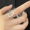 Stunning Irregular Geometric Liquid Metal Ring For Women Adjustable Finger Accessory