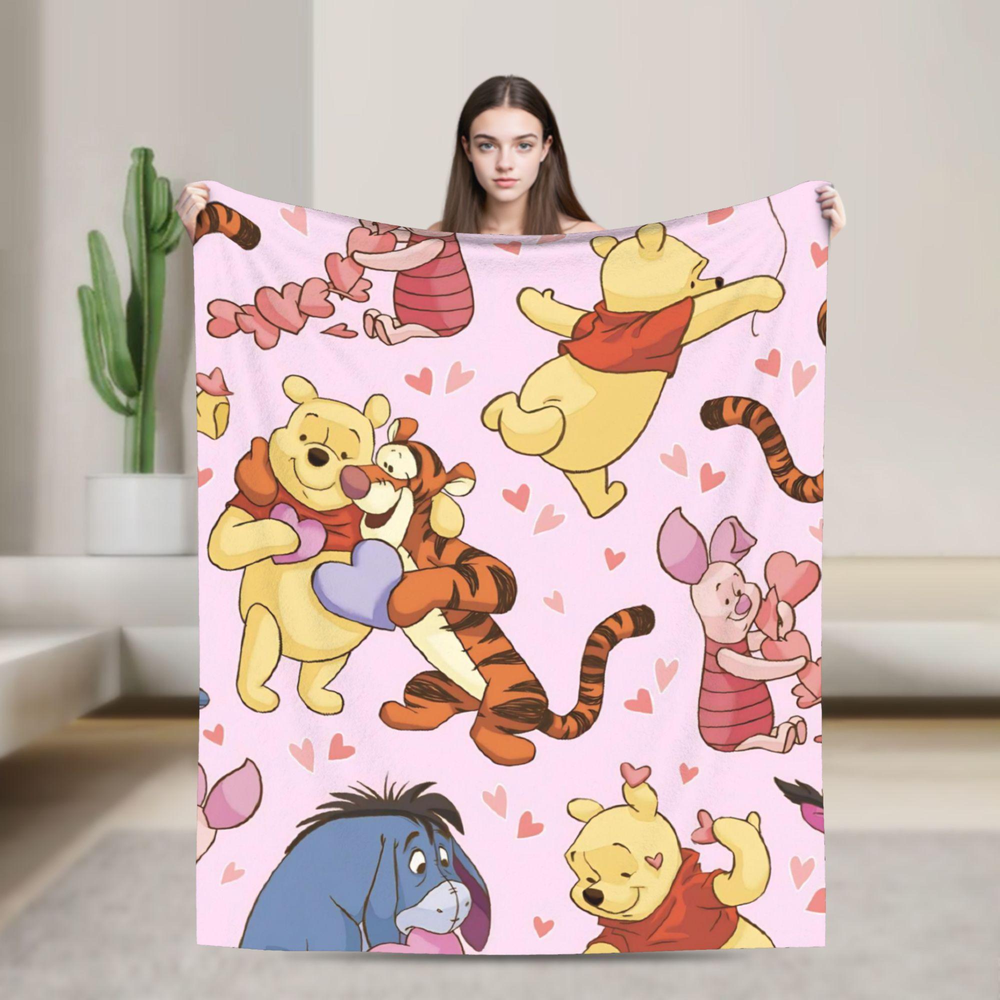 

Winnie The Poohs Blanket Super Warm Graphic Plush Bedding Throws For Child Living Room Flannel Bedspread Bed Cover 75cmx90cm