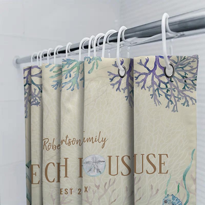 Pink Floral Shower Curtain Set Bathroom Decoration Waterproof Washable Home Decor