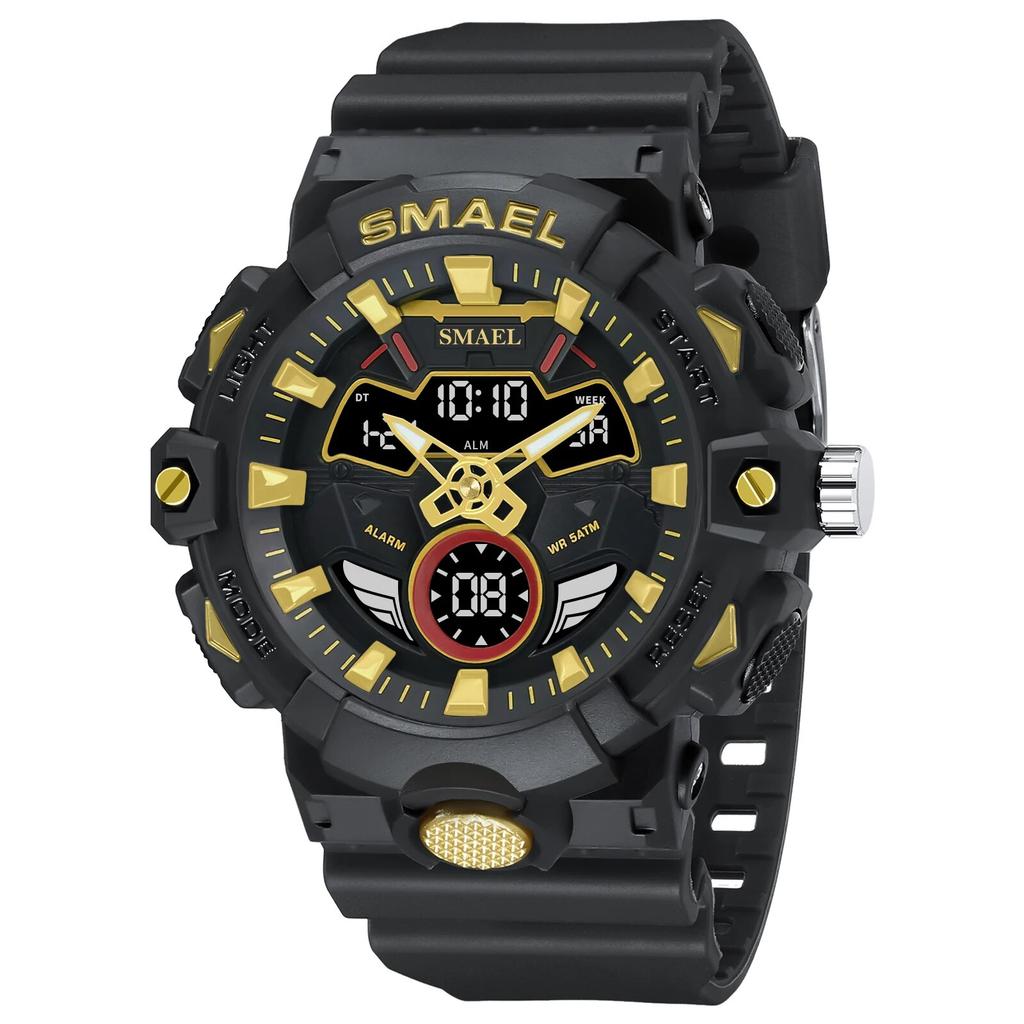 Men Sport Watches  Original Wristwatches Dropshipping Brand 50M Waterproof Clock 8085 Alarm Young Yellow New Quartz Watch
