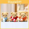 Adorable Plush Toy Scarf Bear Cute Stuffed Animal Doll Gift For Weddings Or Collectibles