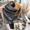 Scarf Lady H Big Brand Autumn And Winter Warm Double-Sided Scarf Air Conditioner Blanket Shawl