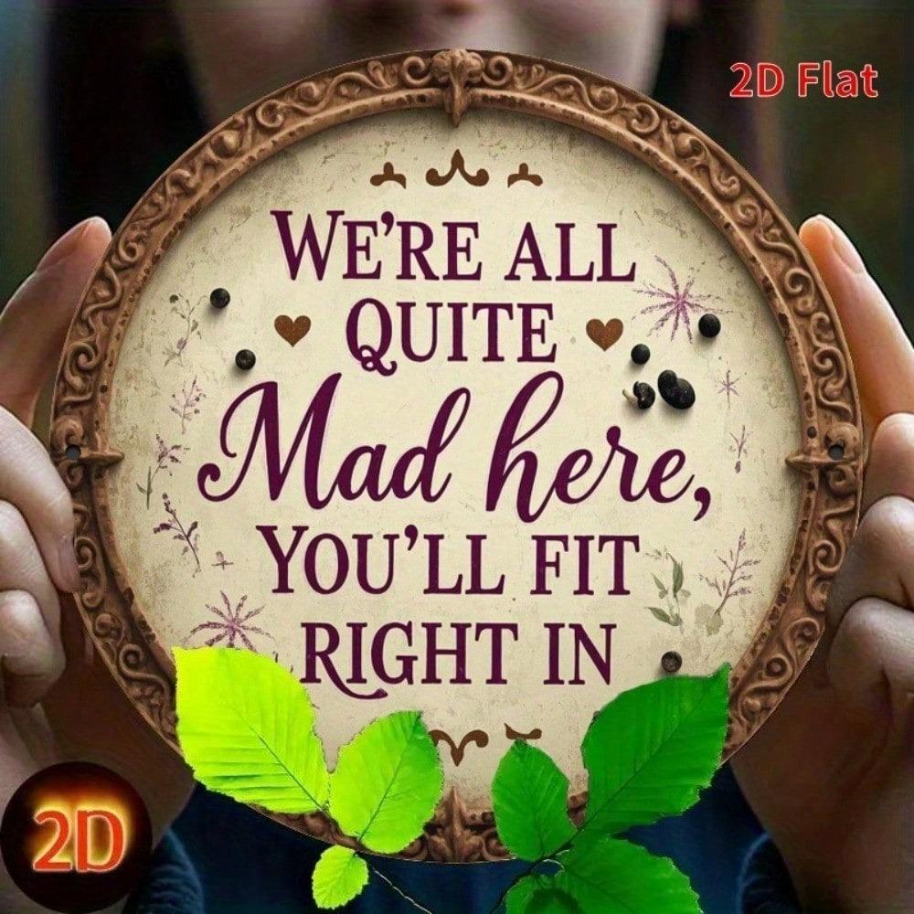 Metal Wall Poster Vintage Iron Sign Everything Is Crazy Here for Home Cafe