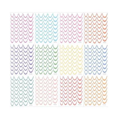 12 Feuilles Autocollants French Tip pour Ongles Décorations Nail Art Autocollants Manucure Ligne Française Autocollants Nail Art