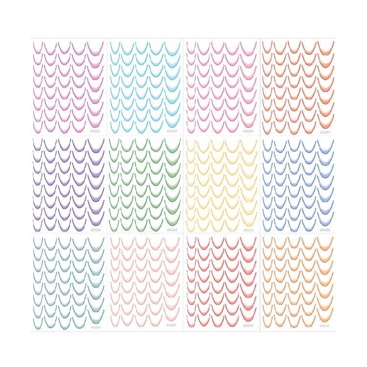 

12 Sheets Self-Adhesive Nails Art Decals French Line Nails Art Stickers Manicures Stickers French Tip Nail Stickers 1