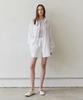 Lady Volume Logo Play Oversized Fit Shirt_White
