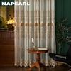 1 buc Stil European High-end Tulle Brodat Draperii Transparente pentru Living Dormitor Balcon Fereastră Decor Acasă