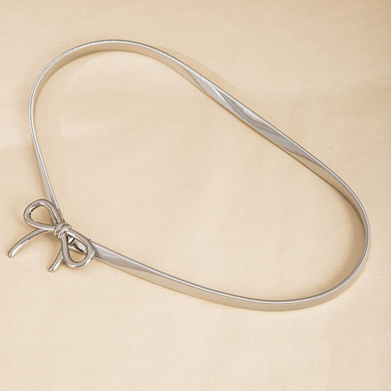 Wind Metal Belt Elastic Elastic Waist Chain Women'S Fashion Versatile Spring Dress Shirt Sweater Waist Seal
