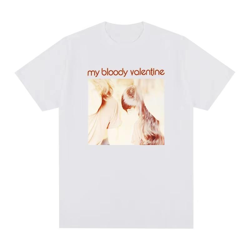 Men's & Women's New Vintage T‑Shirt with My Bloody Valentine and Slowdive Shoegaze Rock Band Graphic Print Women And Men T-shirt