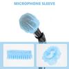 Seiko Disposable Microphone Cover 200 Pieces Non-Woven Fabric Wind Screen Microphone Protection Cover Blue Karaoke Meetings Speech Events Business Use