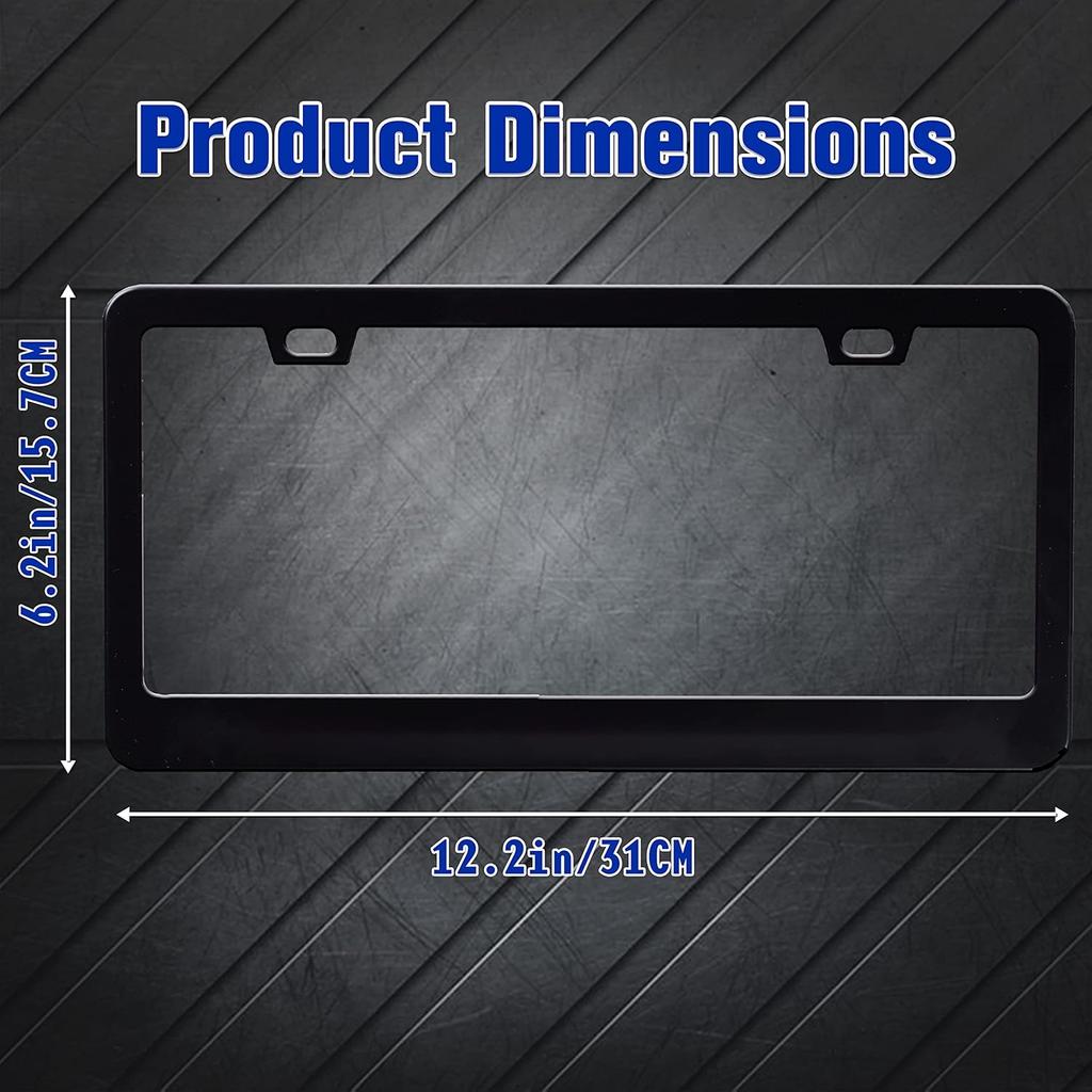 Grey Black Leopard Print License Plate Frame Cheetah License Plate Frames Personalise Stainless Steel Funny Design Compatible With Standard License
