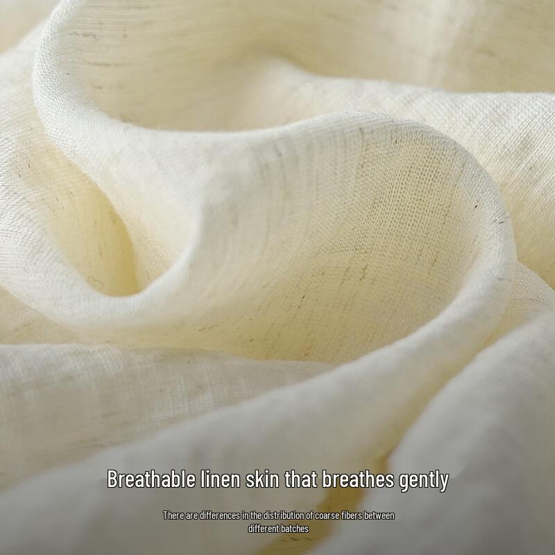 VICTORIA&VERA Women's Cotton Linen V-Neck Midi Dress with Belt