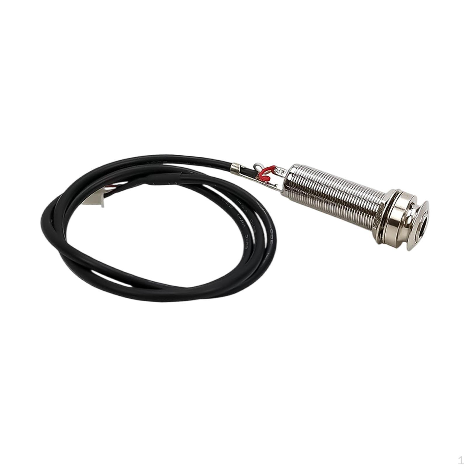 ,Acoustic Electric Guitar Mono Endpin Output Jack Wire Replaces, Easy Install Parts