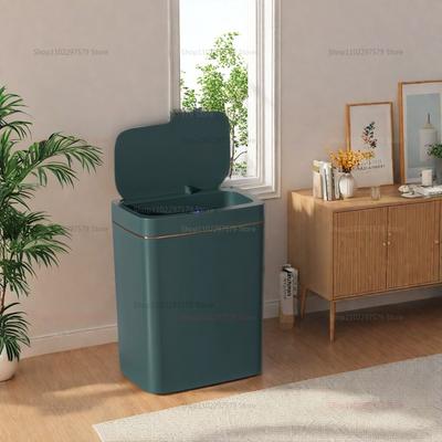 15L berührungsloser intelligenter Sensor Mülleimer automatisch beuteln Elektronikschrott Mülleimer berührungslos Badezimmer Küche weiß Smart Home