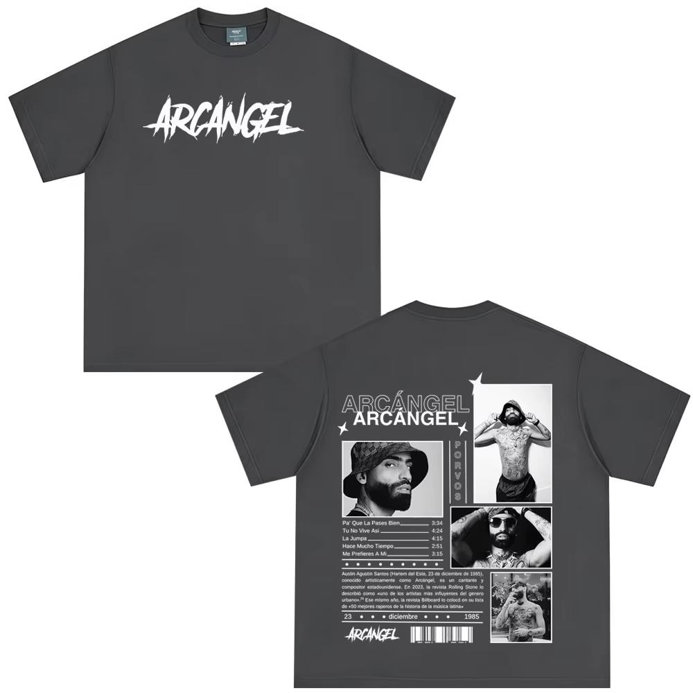 Rapper Arcangel 2025 Album‑Themed Graphic Print Unisex Hip‑Hop Fashion Loose Short‑Sleeve Fan Gift Unisex Women And Men T-shirt