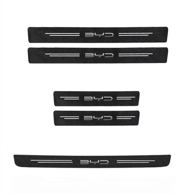 BME1 Carbon Fiber Car Door Sill Threshold Strips Anti Scratch Stickers for BYD Sealion 7 Seal 6 Song Tang Yuan Qin Pro Dolphin Atto3