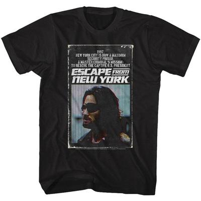 Escape From New York Book Black Adult T Shirt
